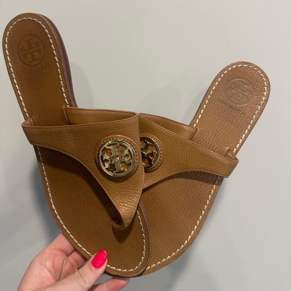 Tory Burch Tan Leather Sandals